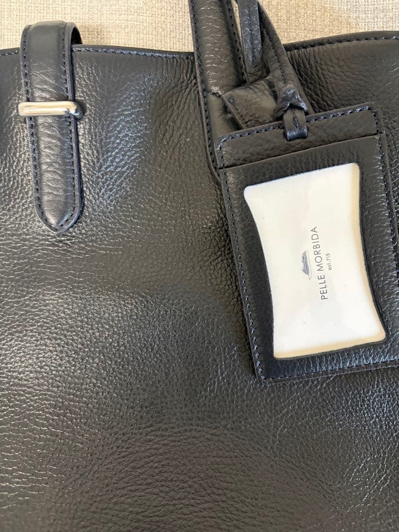 PELLE MORBIDA スリムトート MB069 ネイビー ペッレモルビダ