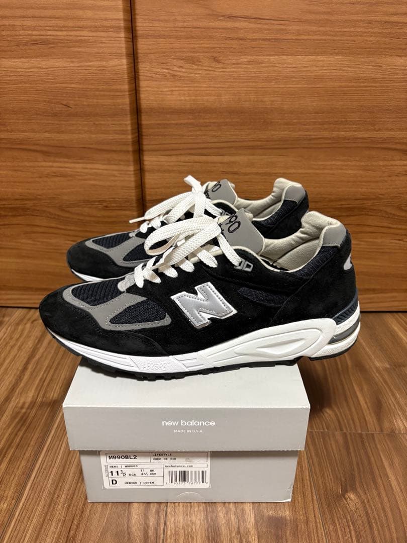 最終値下げ New Balance 990v2 ブラック　29.5cm