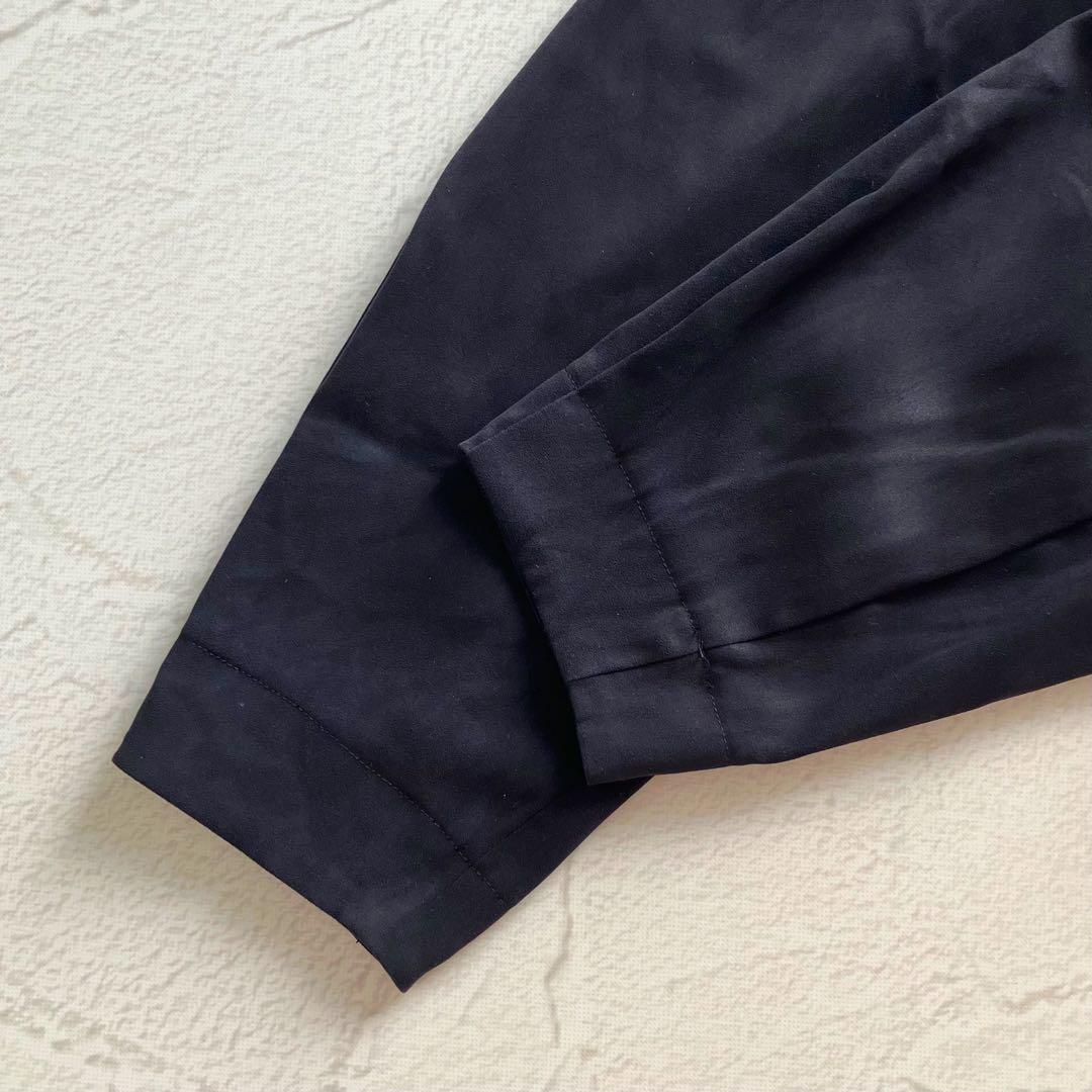 ✨美品✨ウィムガゼット スエード調 ノーカラー ロングコート ウエストリボン