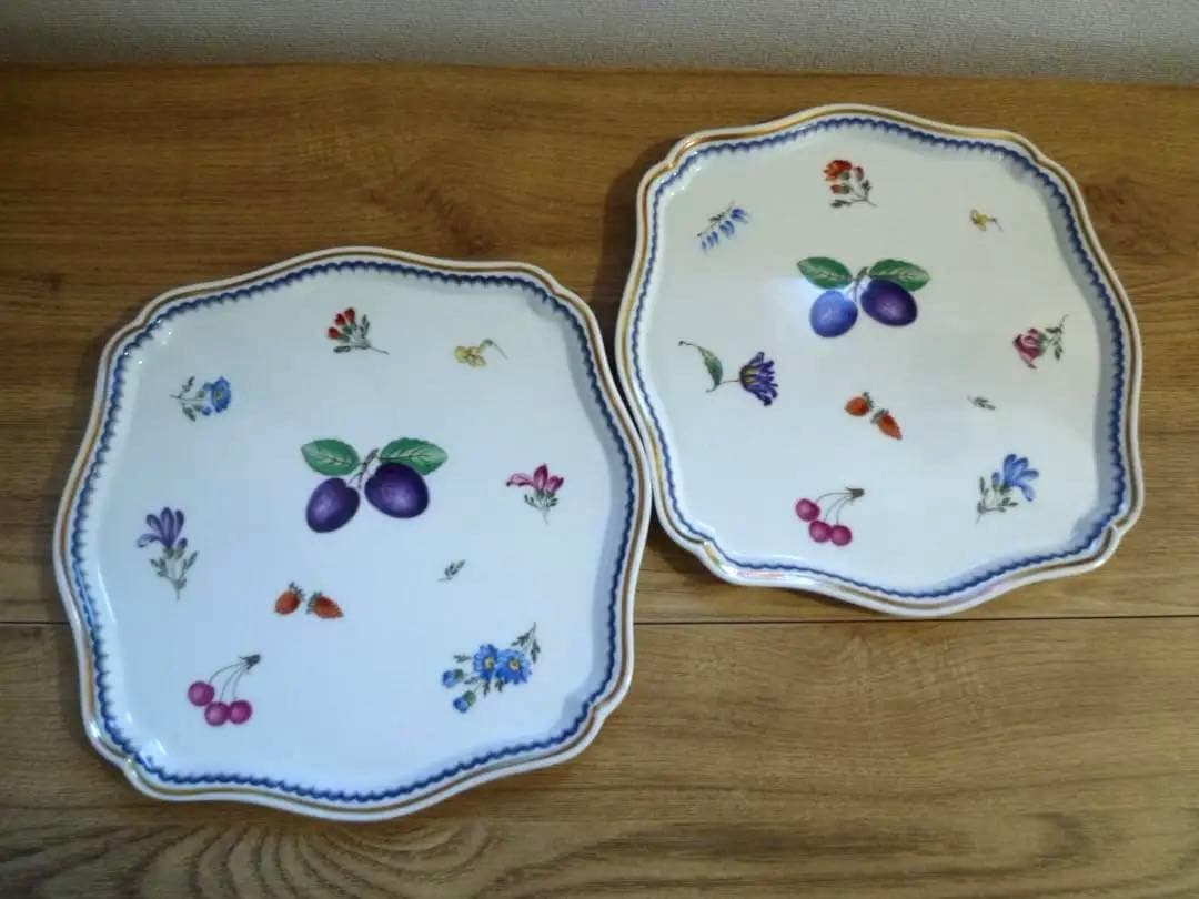 リチャードジノリ イタリアンフルーツ 22cmトレイプレート、2枚