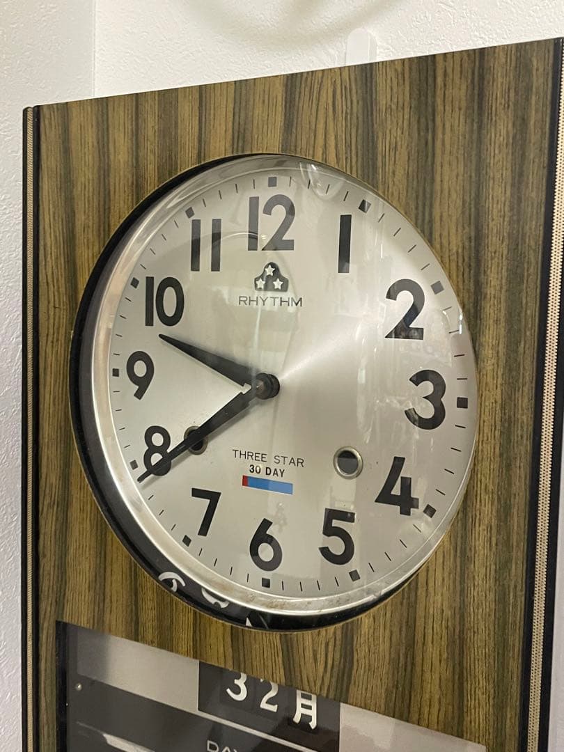 【完動品】リズム　rhythm ゼンマイ時計　動作確認済み