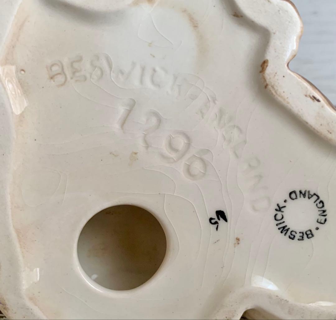 ベスウィック 2匹のシャムの仔猫 猫の置物 フィギュリン アンティーク①