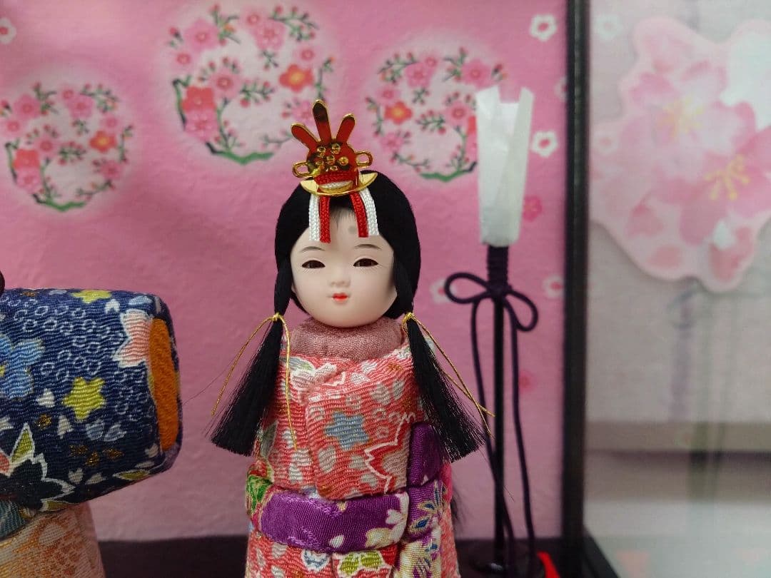 ケース入り雛人形　神雛　木目込人形