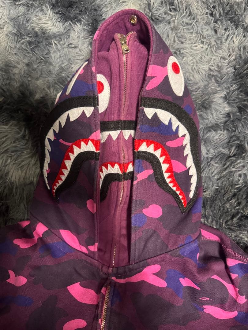 A Bathing Ape WGM パーカー 紫迷彩