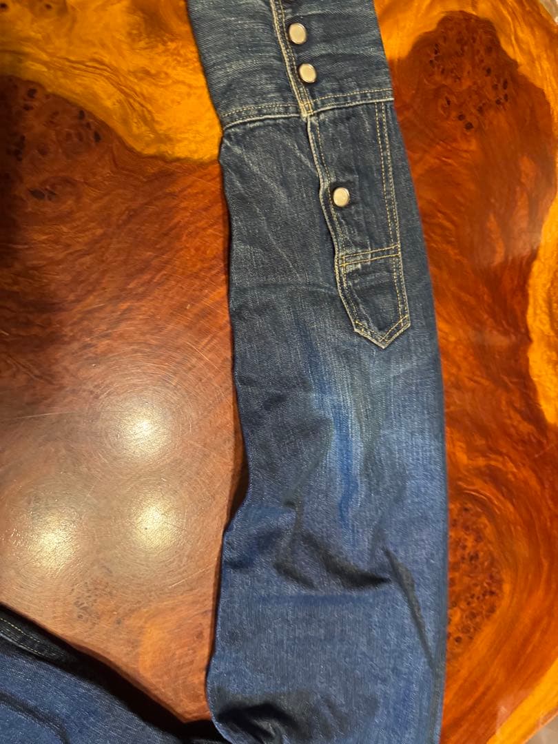 Lee 40's復刻跳ね馬タグデニムウエスタンシャツ16（L）箱付き美品