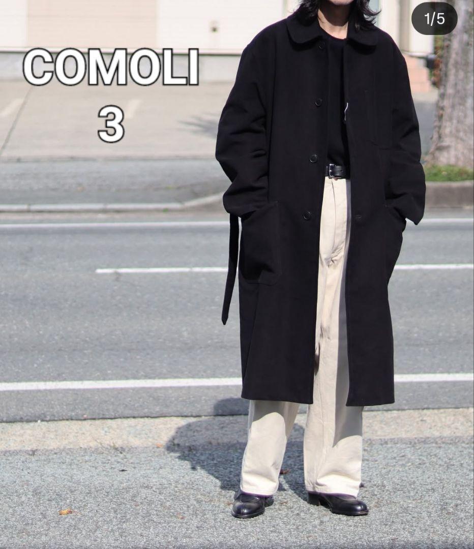 COMOLI コモリ モールスキンミリタリーコート ブラック 3