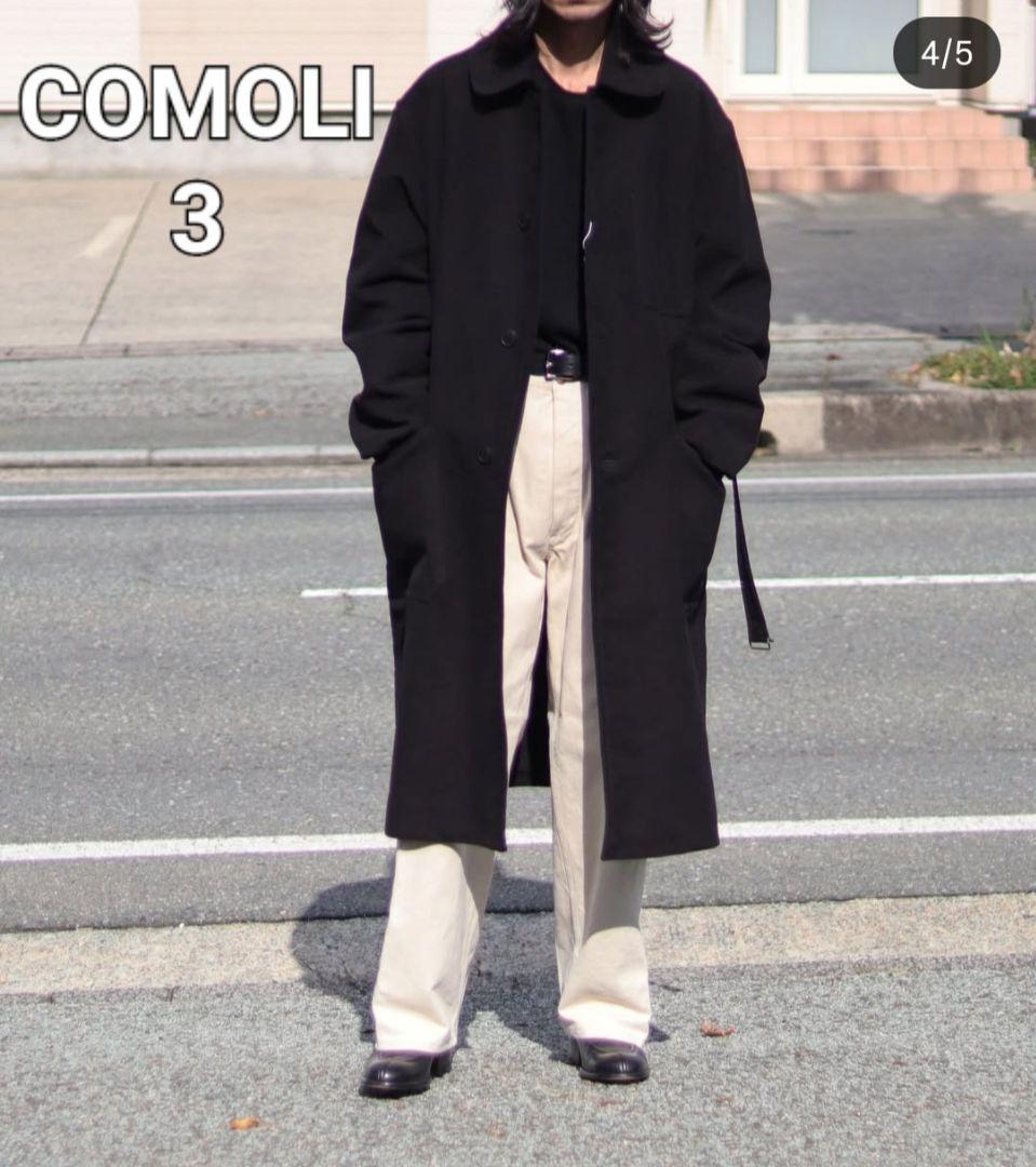 COMOLI コモリ モールスキンミリタリーコート ブラック 3