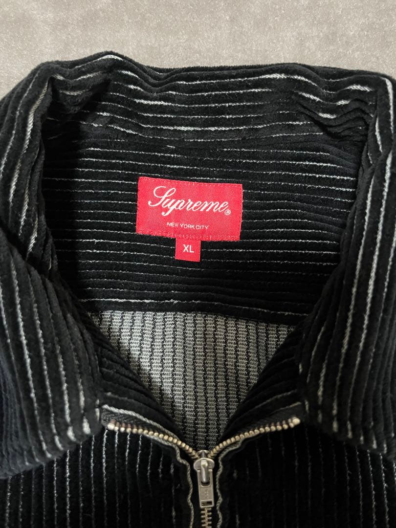 古着　Supreme 2-ton corduroy zip up shirt