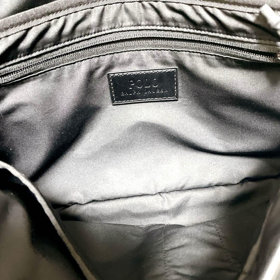 【美品】ポロ ラルフローレン メッセンジャーバッグ ショルダー 黒