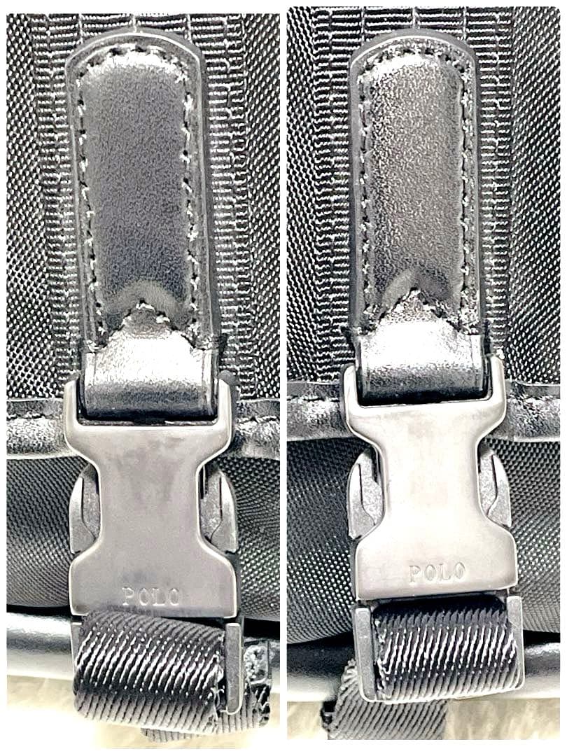 【美品】ポロ ラルフローレン メッセンジャーバッグ ショルダー 黒