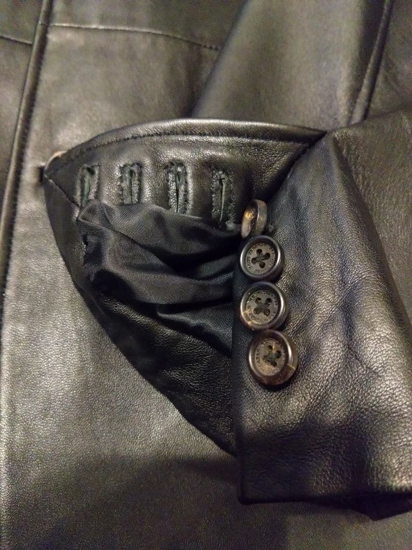 ★極美品 MENS TENORAS ブラックレザージャケット