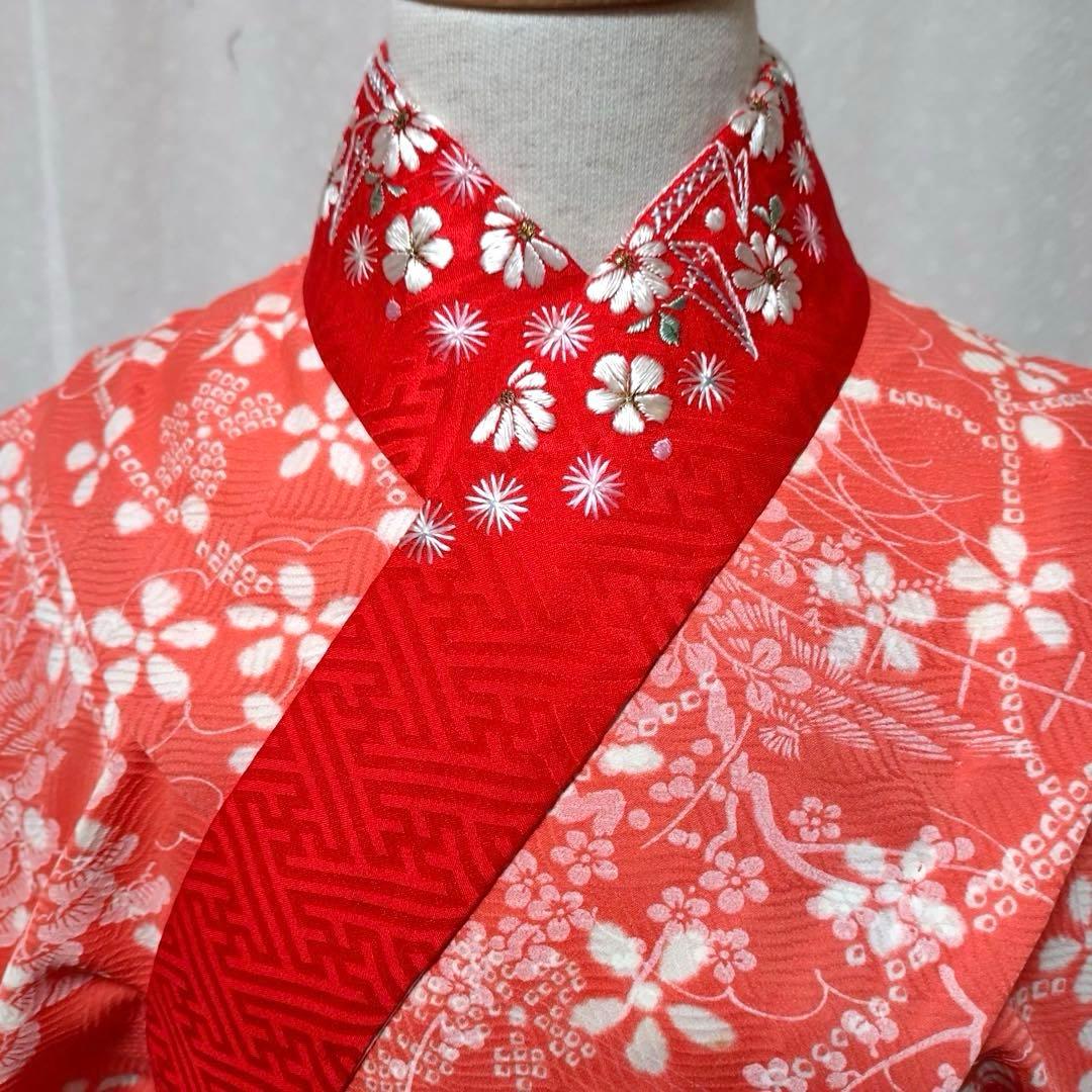 七五三　女の子　７歳　正絹着物　長襦袢　袋帯　小物セット　逸品