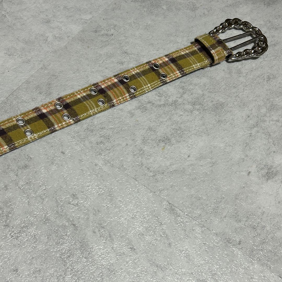 AFB FLANNEL CHECK BELT YELLOW Mサイズ