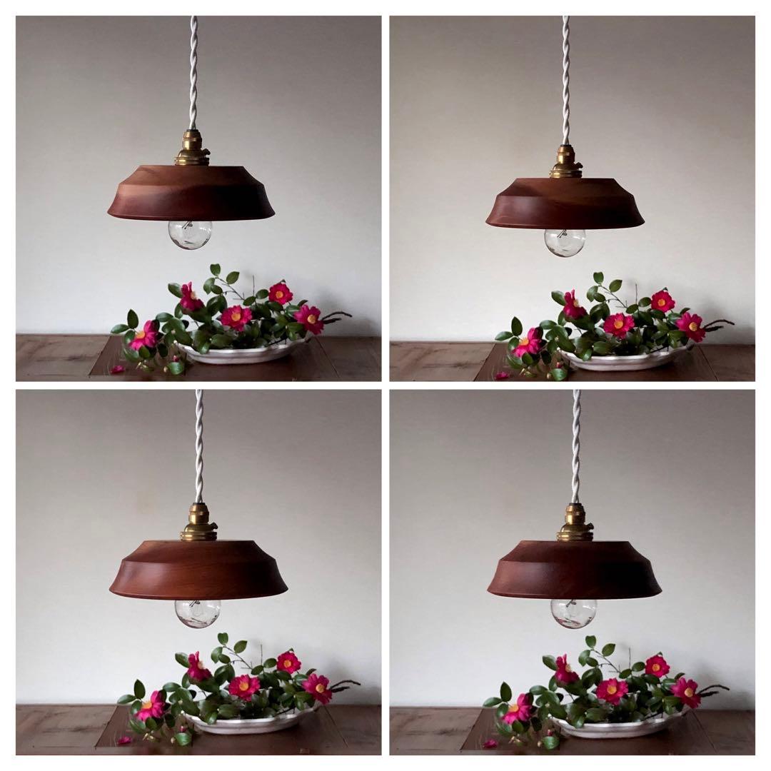 【SALE】古材ペンダントライト 木製ランプシェード 古道具 古家具 ビンテージ