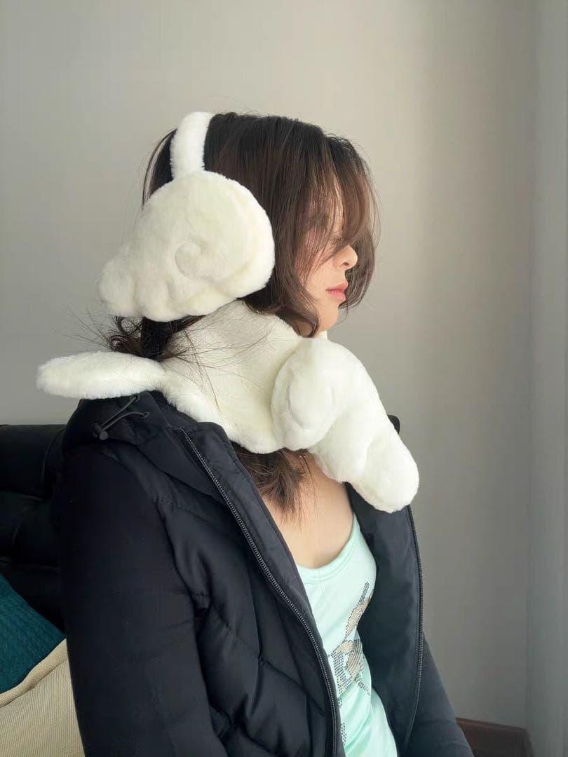 即購可　清脆小溪＊Angel&Hug＊エンジェル ふわふわ羽根付きイヤーマフ