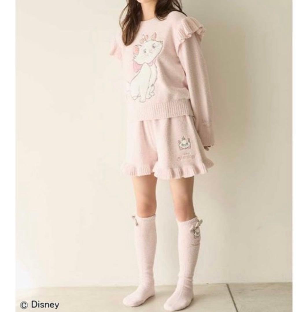 スナイデルホーム　マリー　 ニットプルオーバー&ショートパンツ&ハイソックス