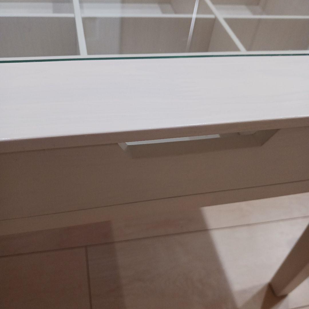 ホワイトガラス天板センター　ローテーブル　アクセサリー