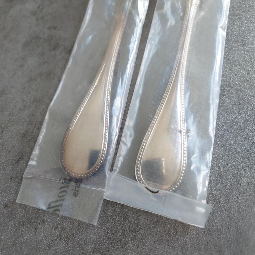 希少 クリストフル パール 未開封 デザートフォーク 2点