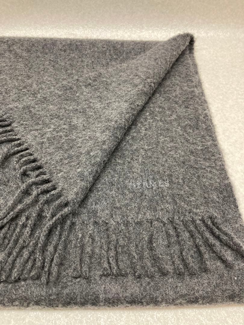 美品 HERMES エルメス 大判ストール マフラー　 リバーシブル カシミヤ