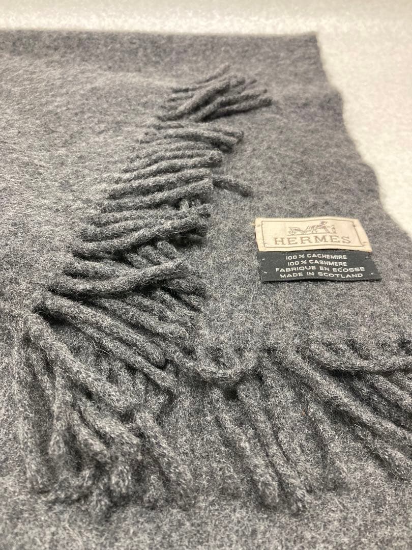 美品 HERMES エルメス 大判ストール マフラー　 リバーシブル カシミヤ