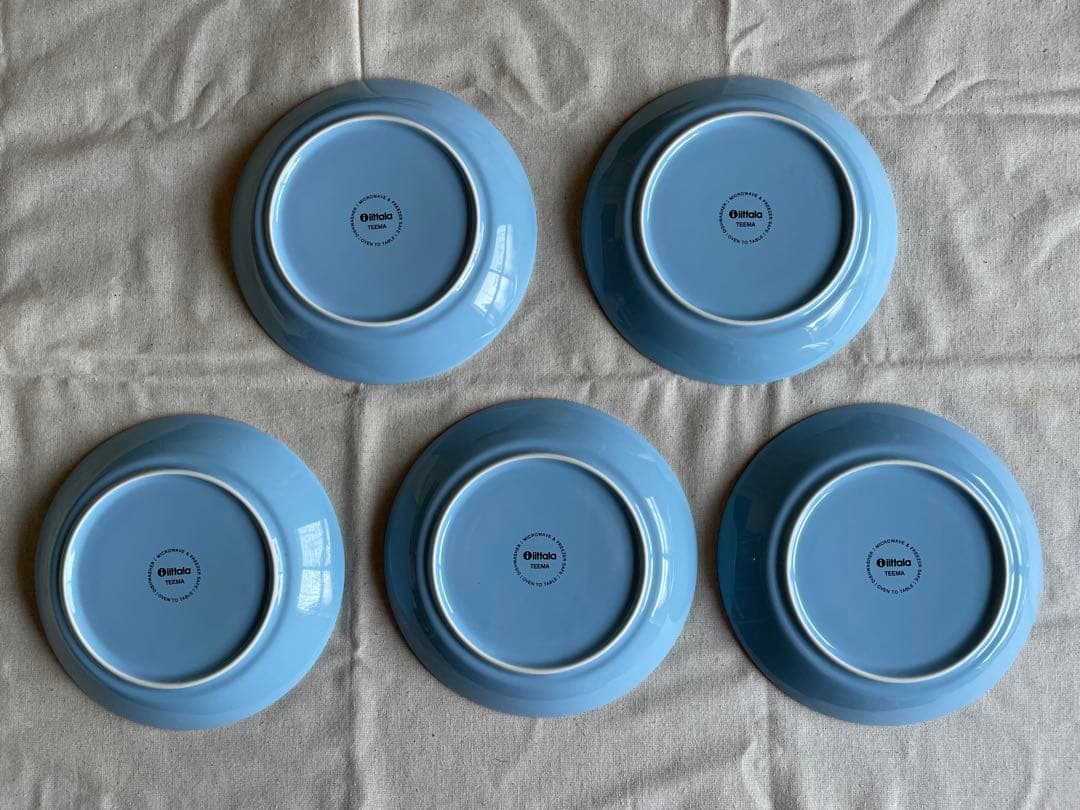 イッタラ  ティーマ プレート φ17cmライトブルー(廃盤)5枚