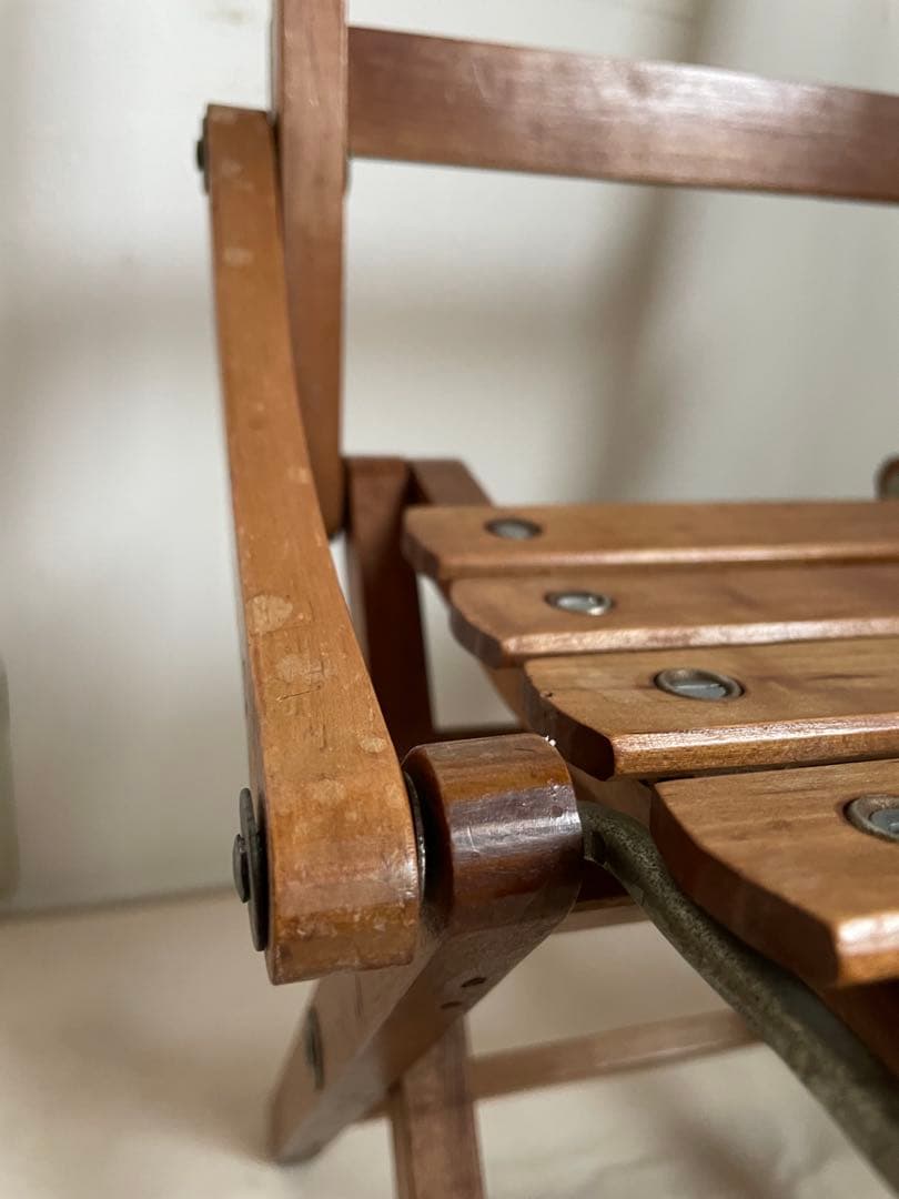 古道具　月光荘　木製　折りたたみ椅子