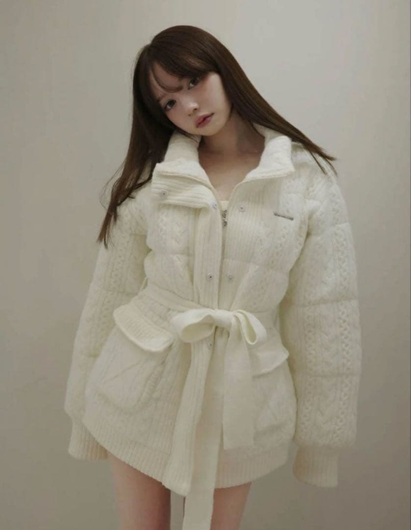 ジャケット・アウター ANDMARY Mary quilting knit shape jacket