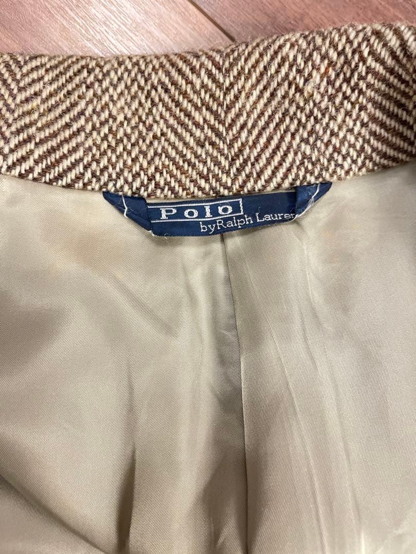 【一枚袖】Polo by Ralph Lauren バルマカーンコート ツイード