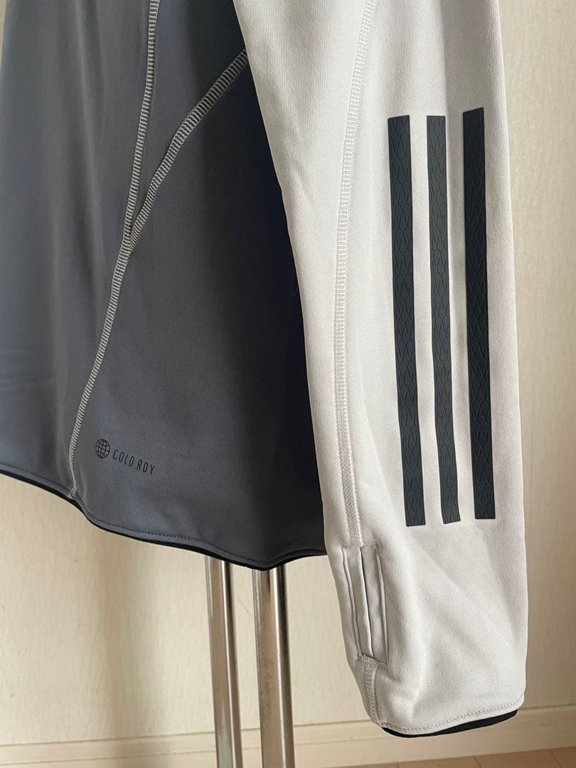 adidasアディダス JFA日本代表 フード付きジャージ グレー XLサイズ