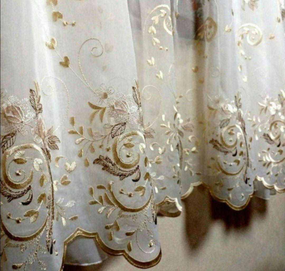 カフェカーテン【ピコ様オーダー品　トルコレース　Wのれんスタイル】ハンドメイド