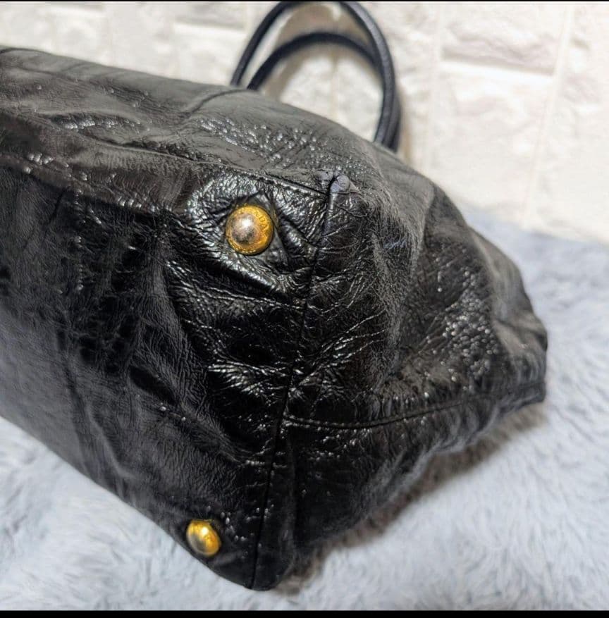 PRADA プラダ トートバッグ リボン 金具 ブラック