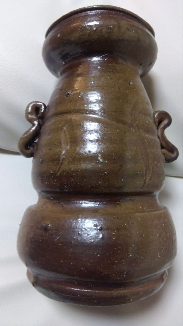 備前焼 人間国宝の故·金重陶陽直弟子【西川政美】花器