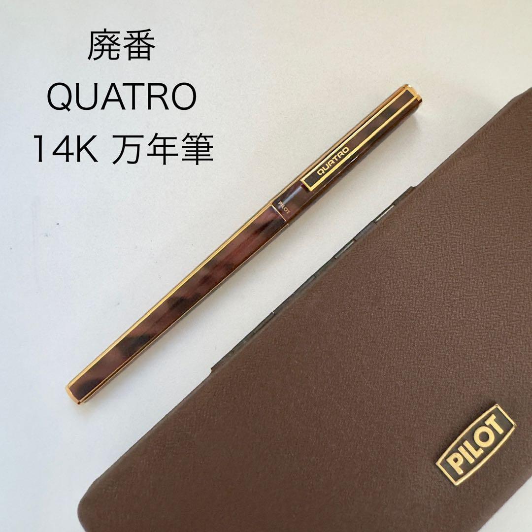 廃番 PILOT パイロット QUATRO クアトロ 万年筆 14K マーブル