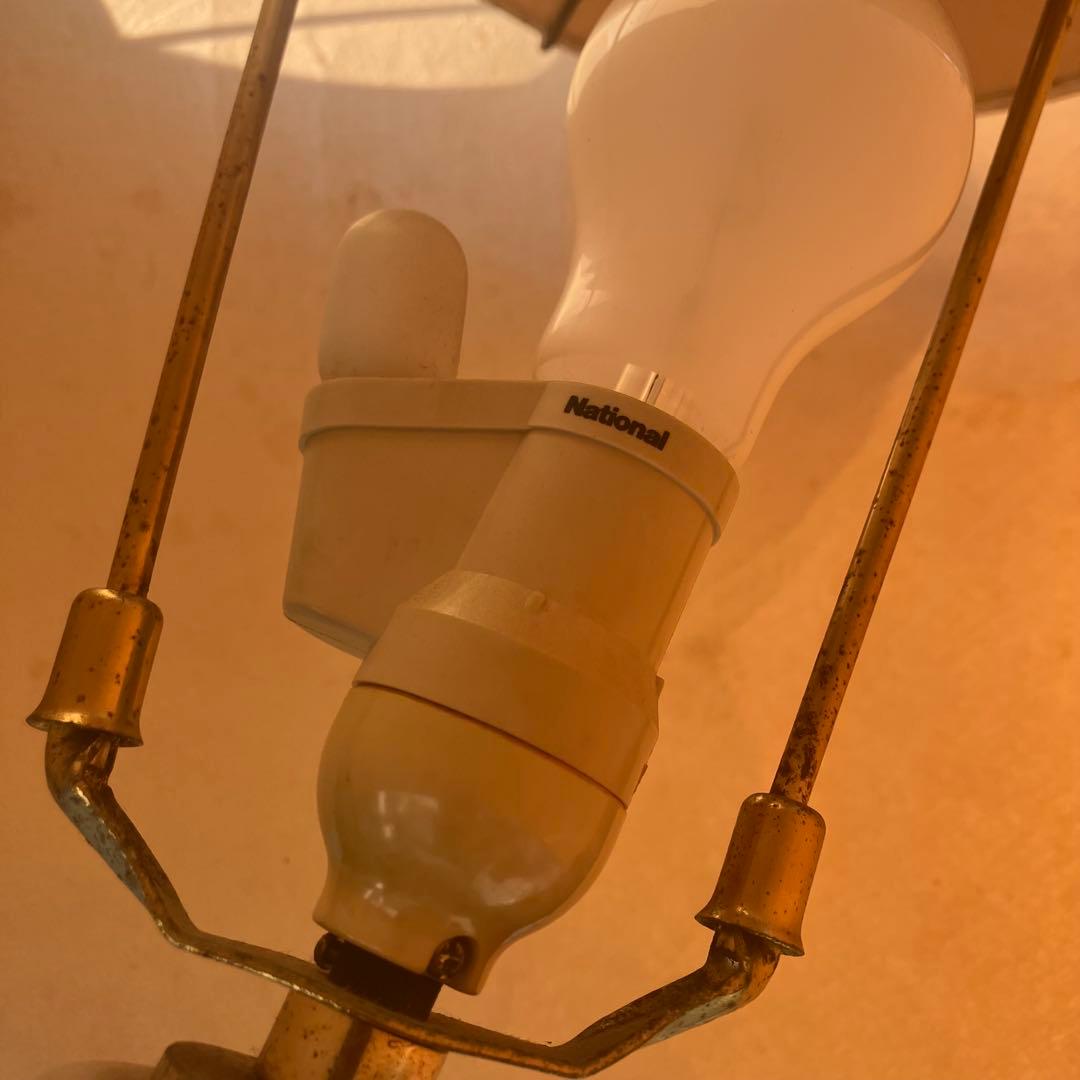 昭和レトロ ナショナル 大理石スタンドライト シェードランプ フロアライト