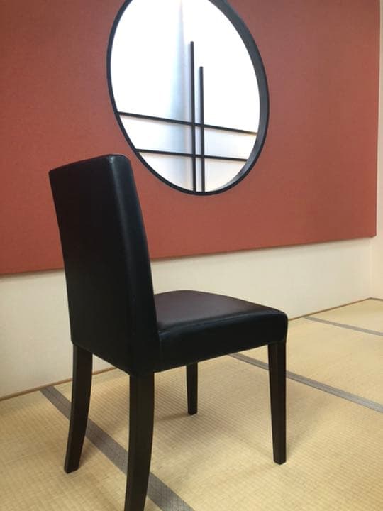 カフェ　12脚セット椅子　合皮　黒