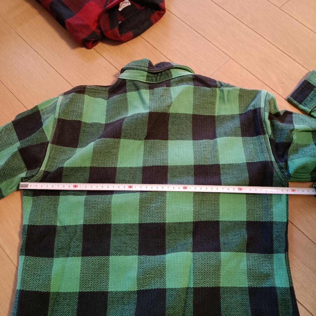 FLAT HEAD ネルシャツ 38 と SUGAR CANEネルシャツ S