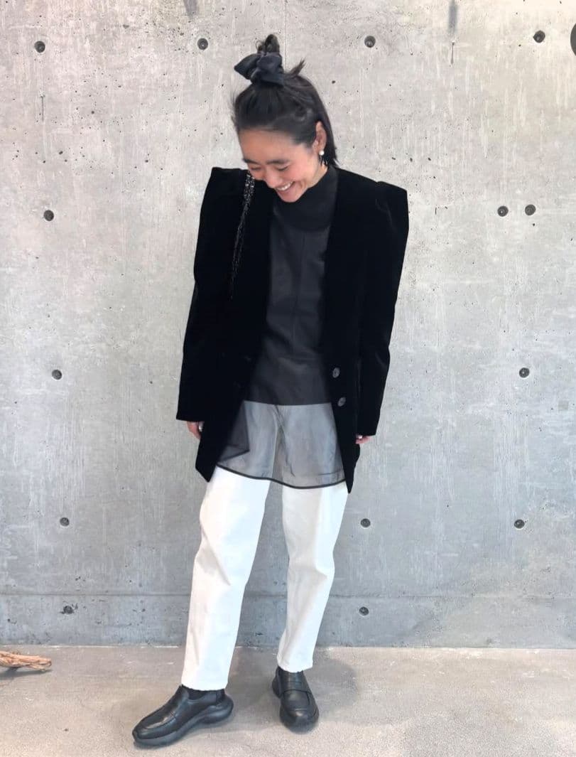 ハイウエストデニム　CD170　COLOR:WHITE - WH サイズ:23