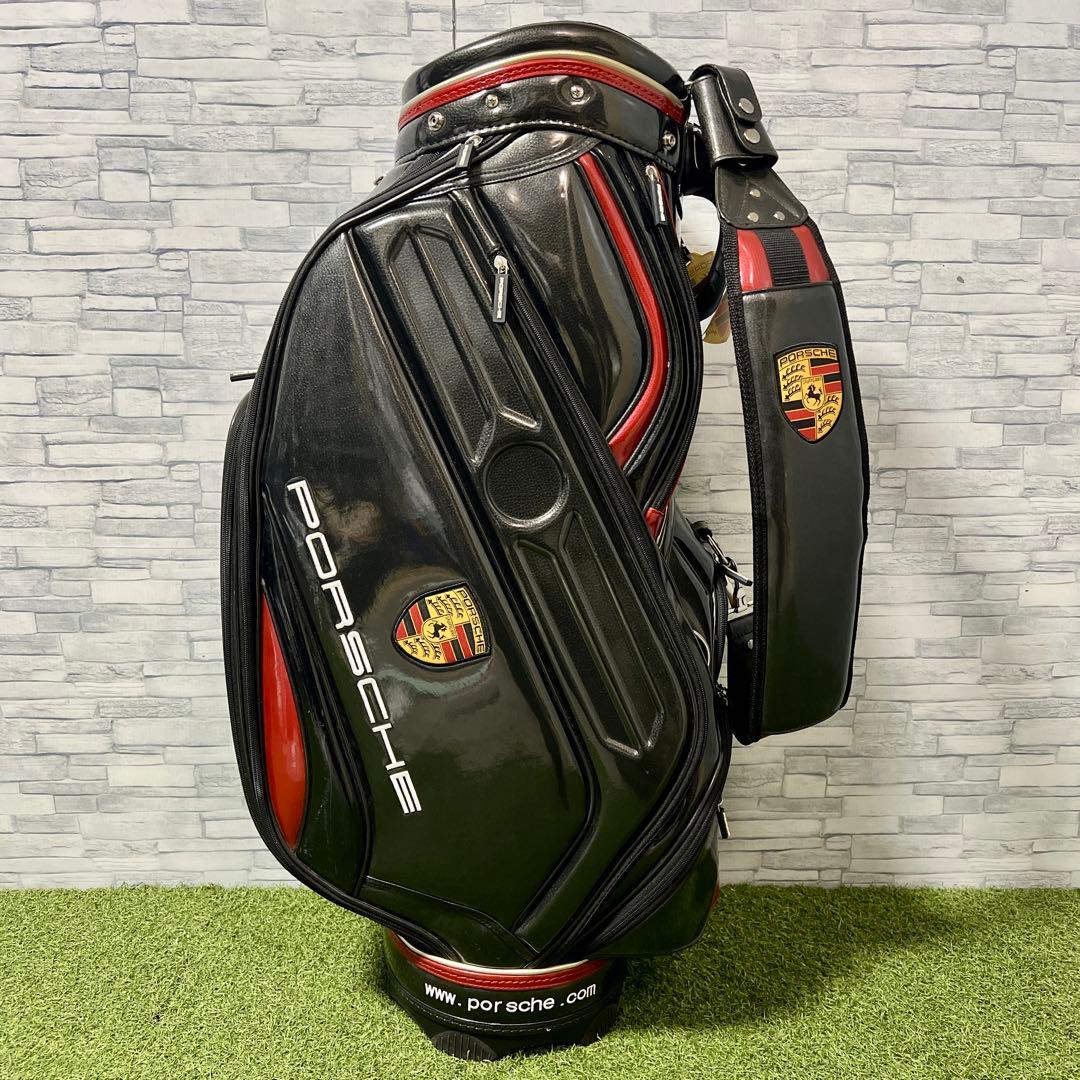 ポルシェ PORSCHE ゴルフ キャディバッグ メンズ 9.5型 エナメル
