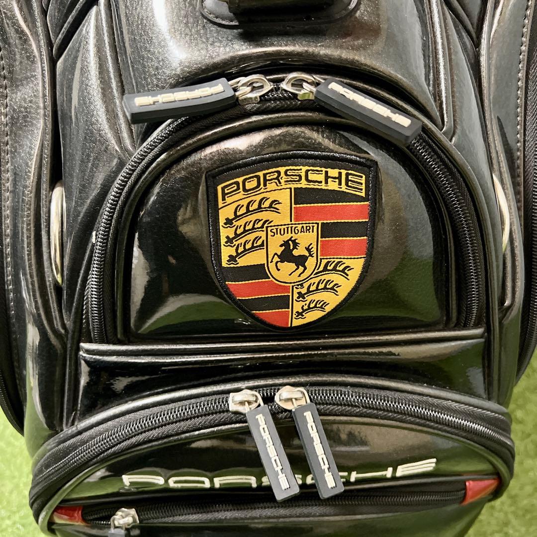 ポルシェ PORSCHE ゴルフ キャディバッグ メンズ 9.5型 エナメル