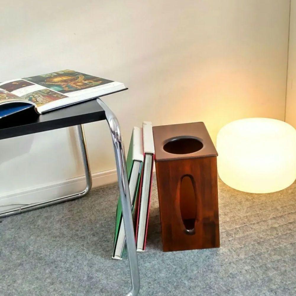 JAPAN VINTAGE　木製　ティッシュケース　ごみ箱　ダストボックス　民芸