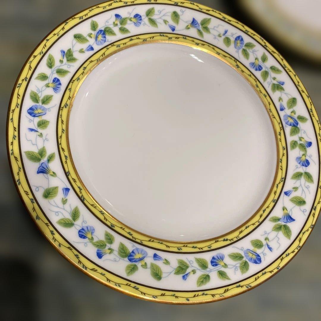 RAYNAUD 青い花と金色の縁取りの皿 2枚セット