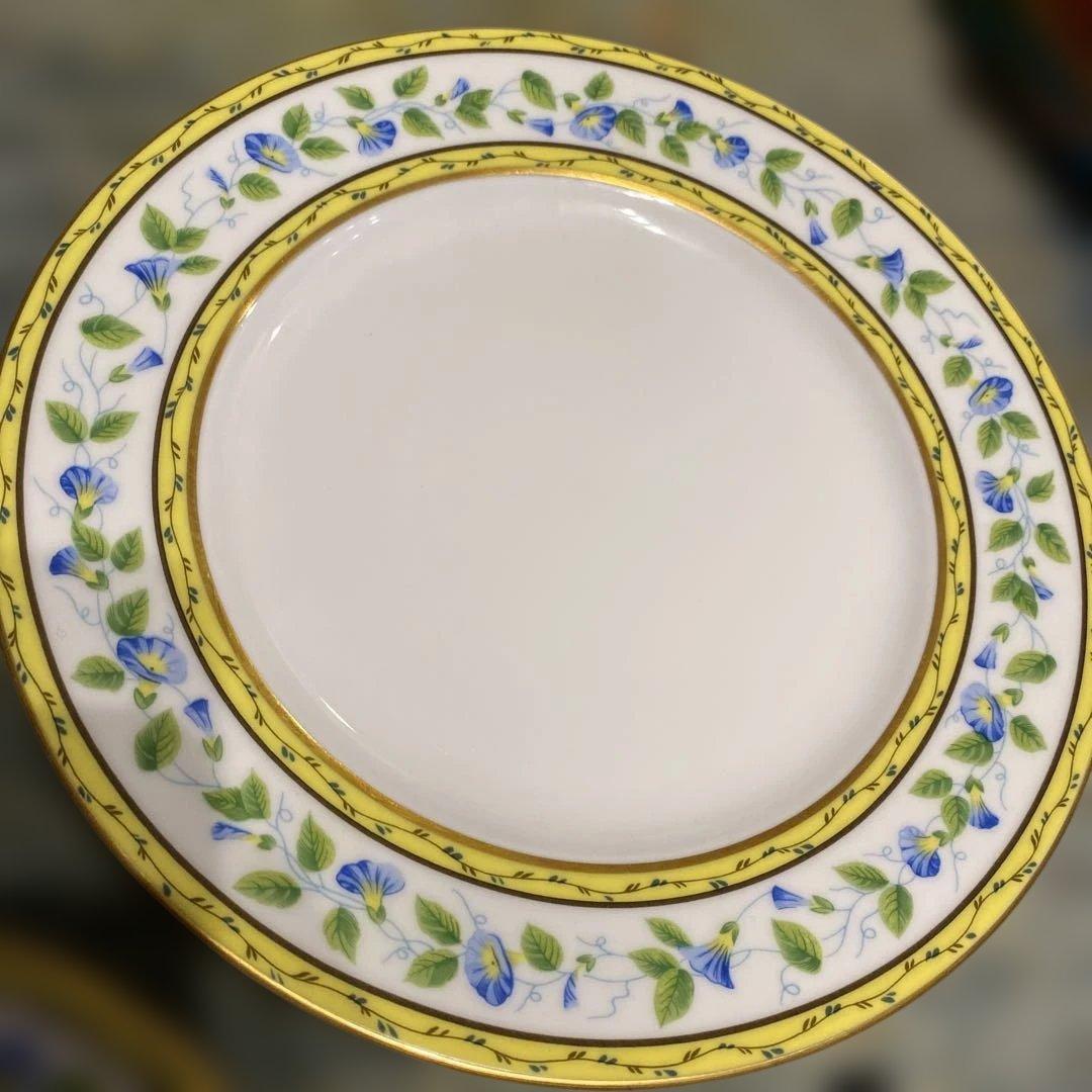 RAYNAUD 青い花と金色の縁取りの皿 2枚セット