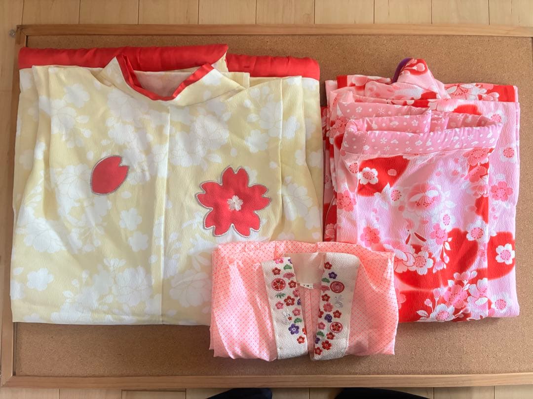 まめ姫ちゃん　JAPANスタイル　振袖バージョン　七五三 7歳用 着物セット