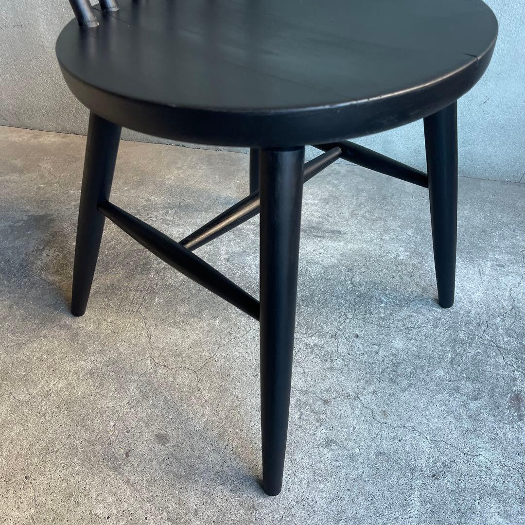 秋田木工　ハンナチェア　マットブラック塗装　オールドヴィンテージ