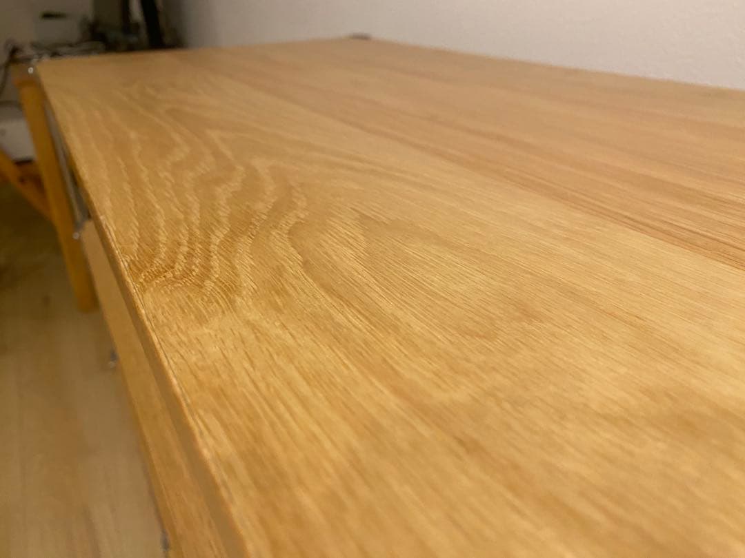 無印ステンレスユニットシェルフ　オーク材棚