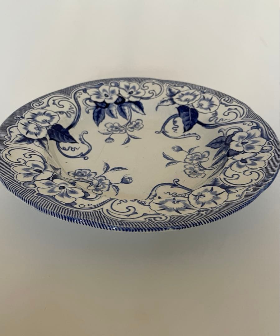 クレイユモントロー　FLORA アンティークプレート　深皿　フランス