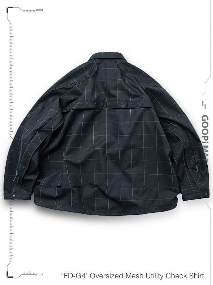 GOOPiMADE FD-G4 オーバーサイズ メッシュチェックシャツ サイズ1