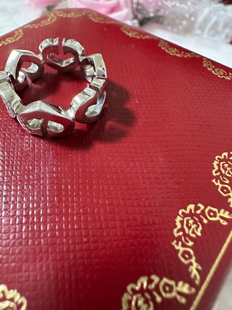 sky　　新品同様　カルティエ　Cハートリング　ダイヤモンド　48 8号