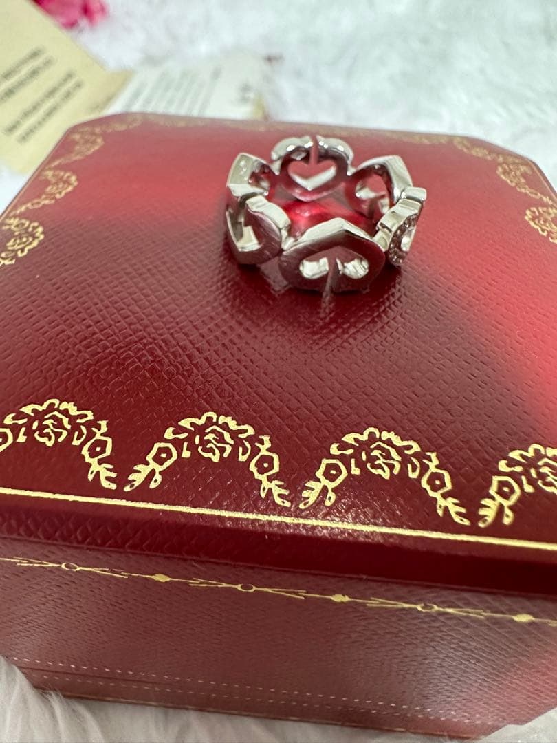 sky　　新品同様　カルティエ　Cハートリング　ダイヤモンド　48 8号