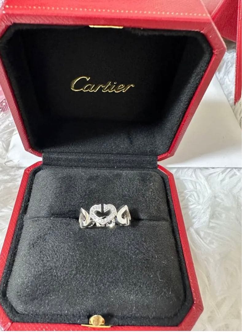 sky　　新品同様　カルティエ　Cハートリング　ダイヤモンド　48 8号